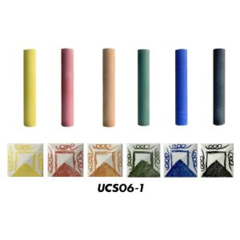 UNDERGLAZE CHALK CRAYONS SET UCS06-1